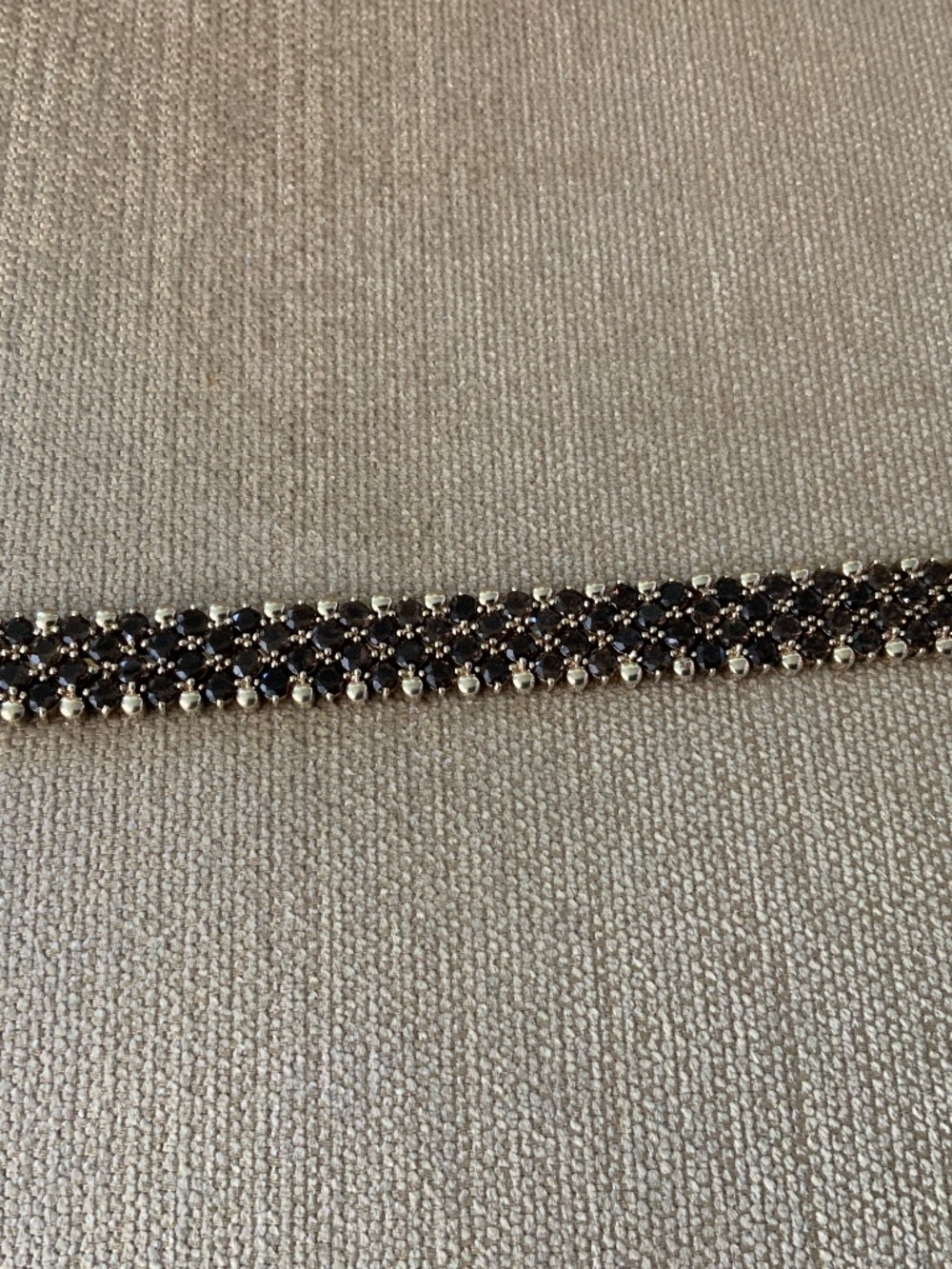 Sterling Silver gemstone bracelet with faceted garnets deep wine red color